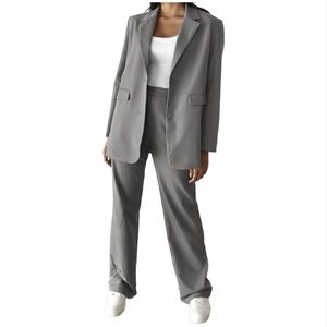 Outfitbook Gray blazer and pants suit set